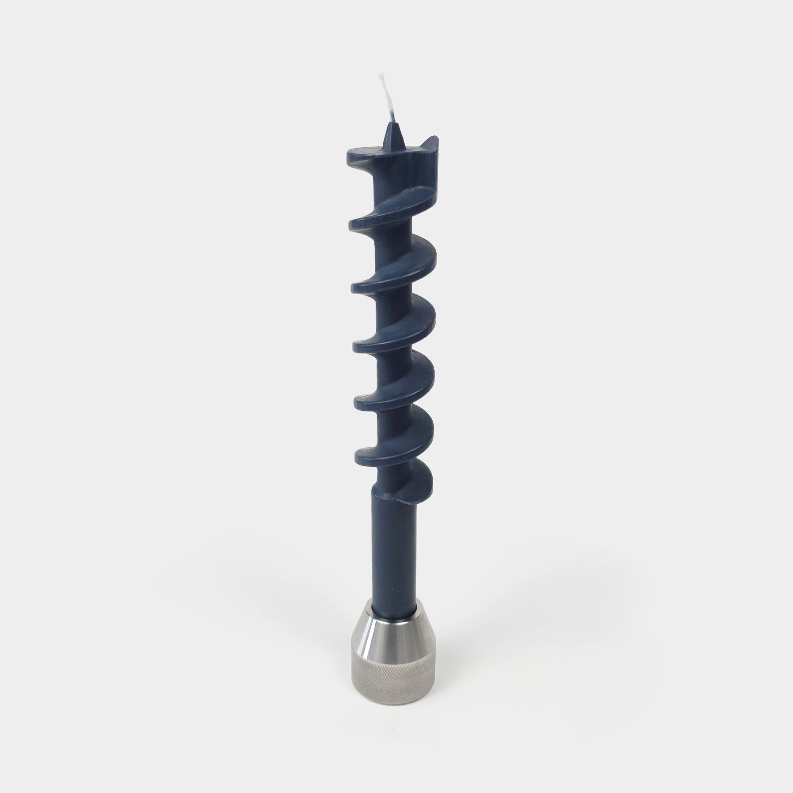 Auger Drill Bit Candle - Grey